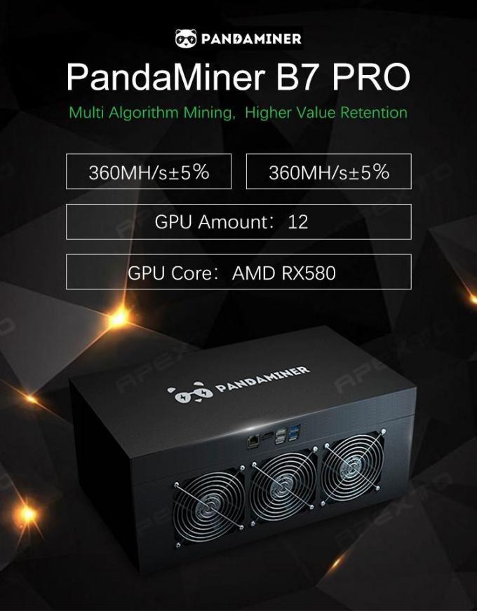 熊猫牌 ΥΠΈΡ 360m 矿机 带 8 Mdel Eth B7 块显卡