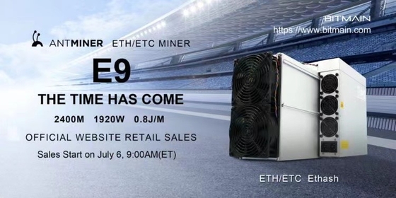 0.8J/M Asic Whatsminer E9Asic υπολογιστική ισχύ 2400M 1920W