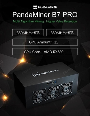 ΥΠΈΡ 360m εμπορικών σημάτων της Panda μηχανή ανθρακωρύχων Mdel Eth B7 με τις κάρτες γραφικών 8PCS